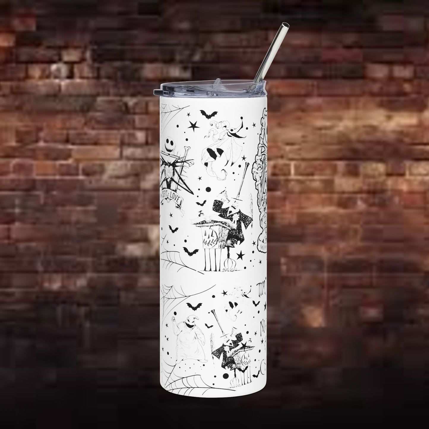Nightmare Before Christmas inspired Stainless Steel Tumbler, 20oz