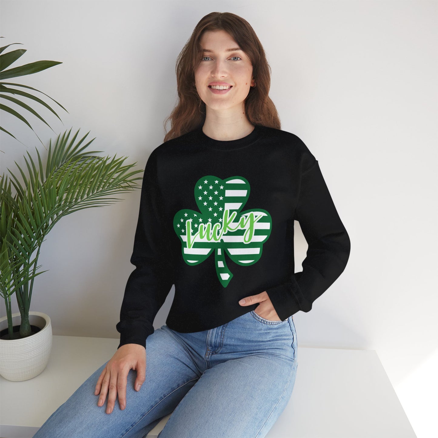 Lucky Shamrock Crewneck Sweatshirt