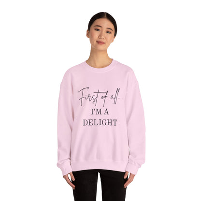 First of all… I’m a Delight Cozy Graphic Pullover