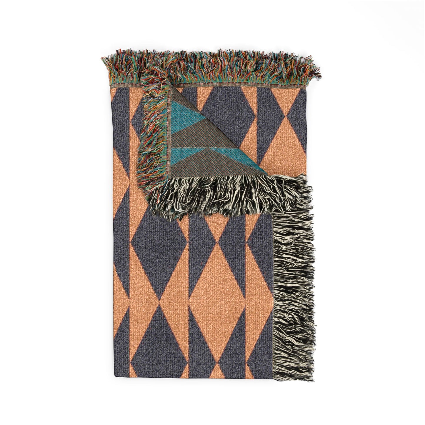 Southwest Diamond Woven Blanket — Geometric Throw for Living Room & Cabin