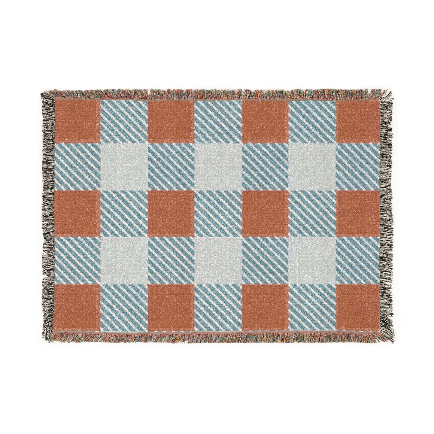 Checkered Woven Blanket – Cozy Buffalo Plaid Throw for Living Room, Cabin & Fall Décor