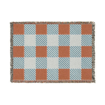 Checkered Woven Blanket – Cozy Buffalo Plaid Throw for Living Room, Cabin & Fall Décor