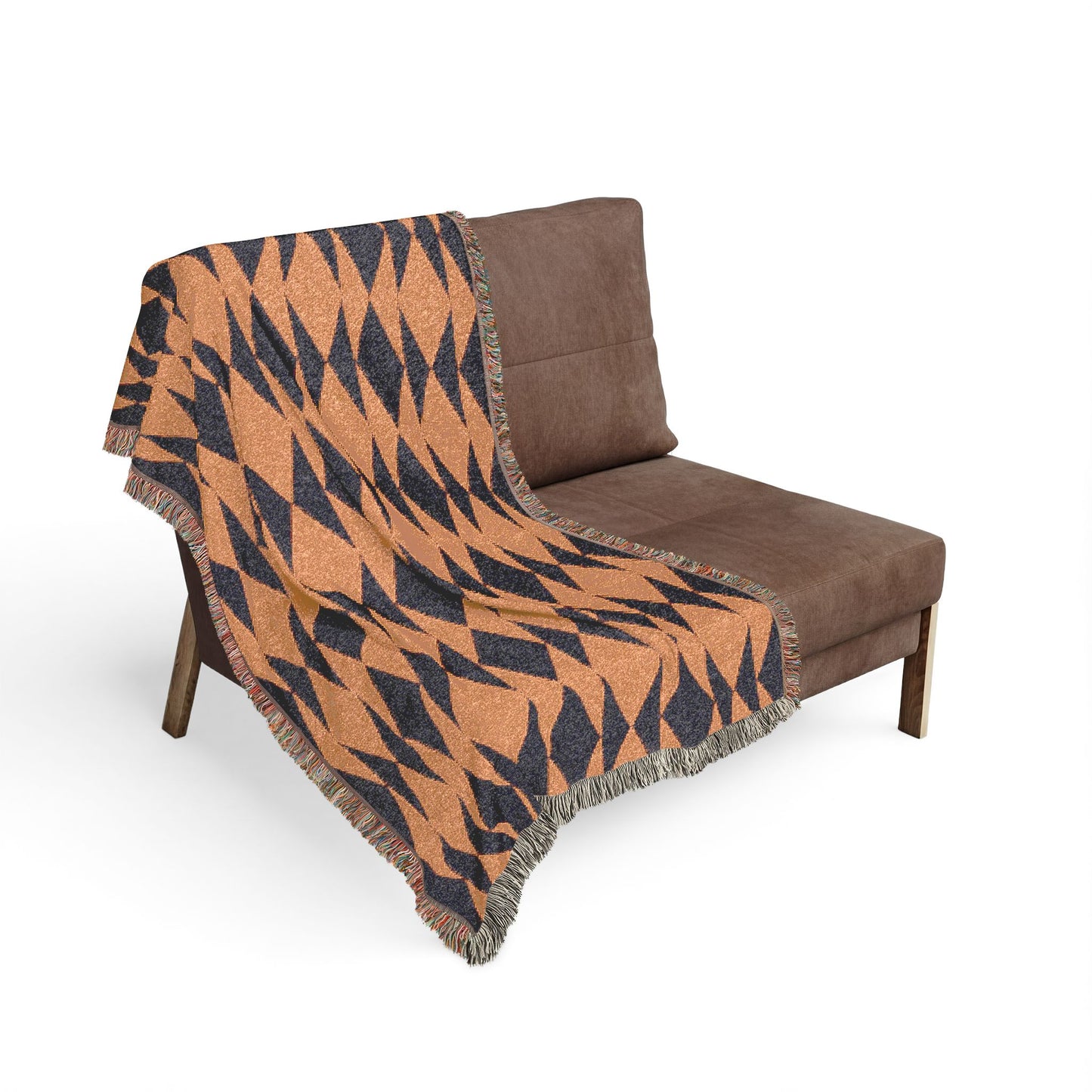 Southwest Diamond Woven Blanket — Geometric Throw for Living Room & Cabin