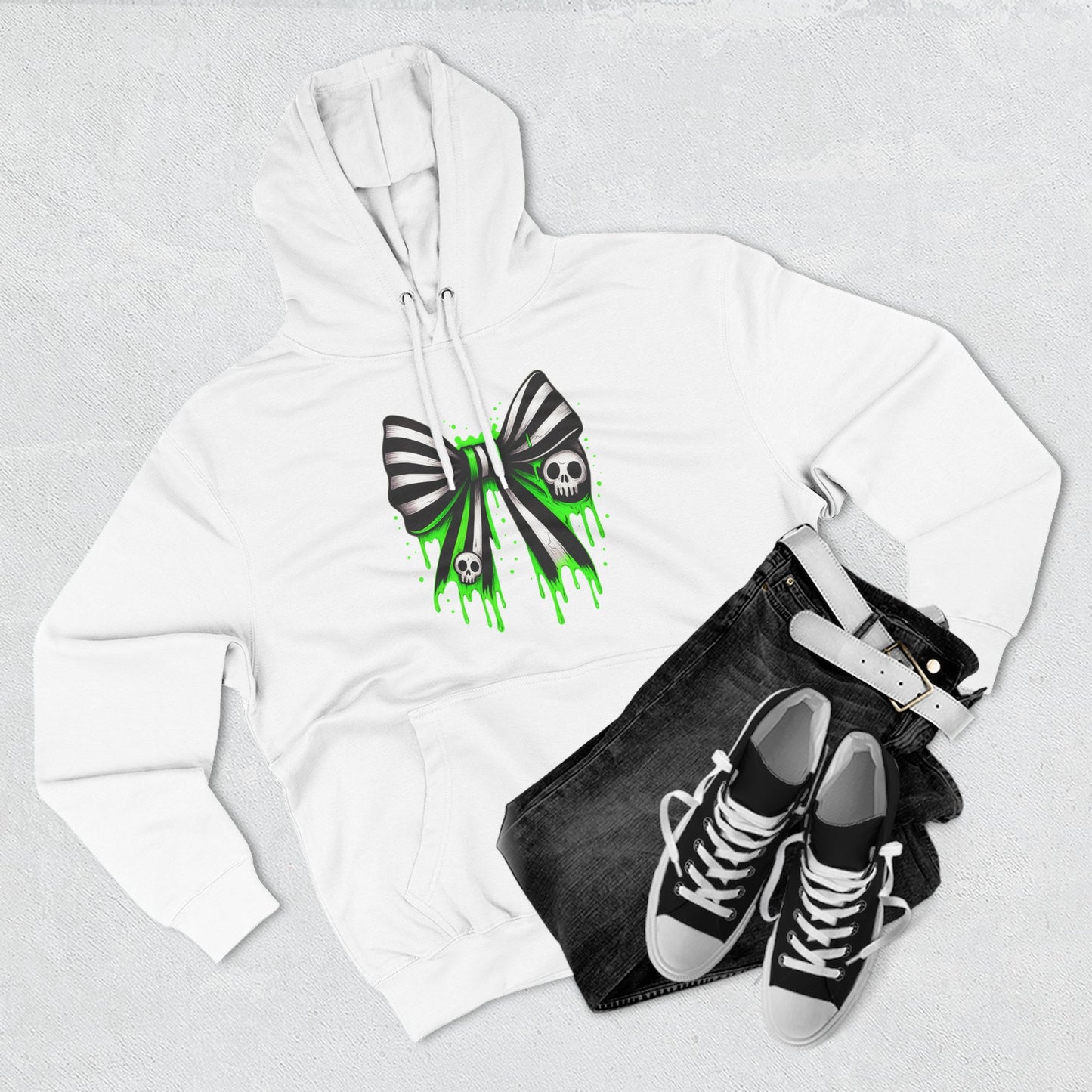 Beetlejuice Inspired Design Fleece Hoodie