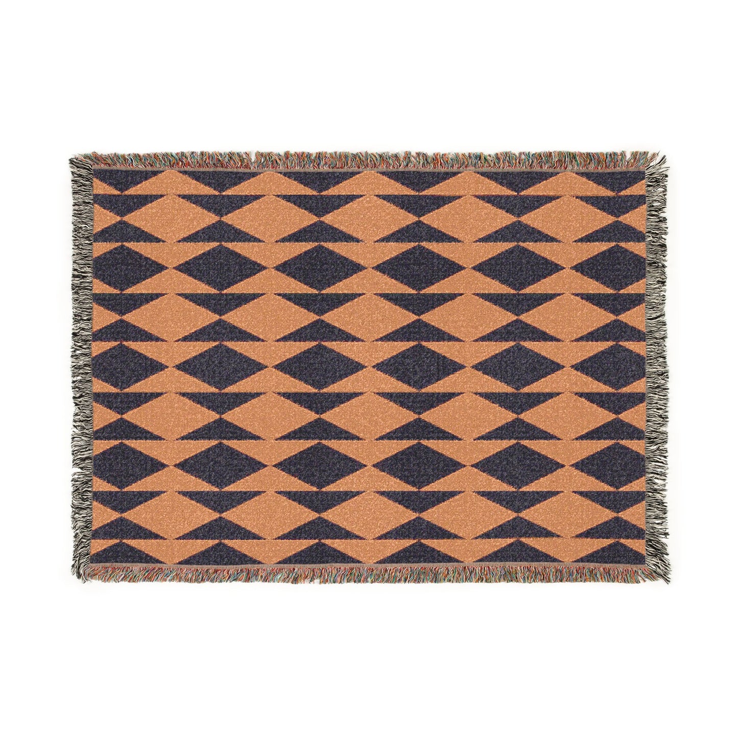 Southwest Diamond Woven Blanket — Geometric Throw for Living Room & Cabin