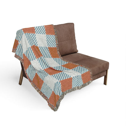 Checkered Woven Blanket – Cozy Buffalo Plaid Throw for Living Room, Cabin & Fall Décor