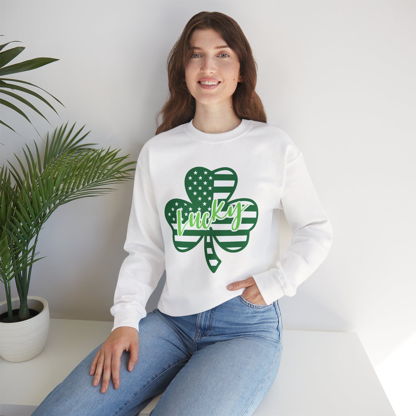 Lucky Shamrock Crewneck Sweatshirt