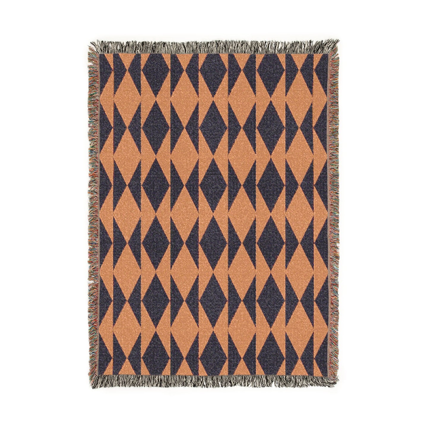 Southwest Diamond Woven Blanket — Geometric Throw for Living Room & Cabin