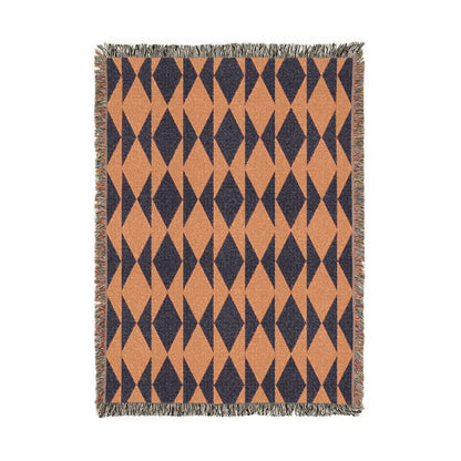 Southwest Diamond Woven Blanket — Geometric Throw for Living Room & Cabin