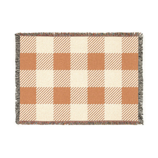 Buffalo Check Woven Blanket — Cozy Plaid Throw for Living Room, Cabin & Gift