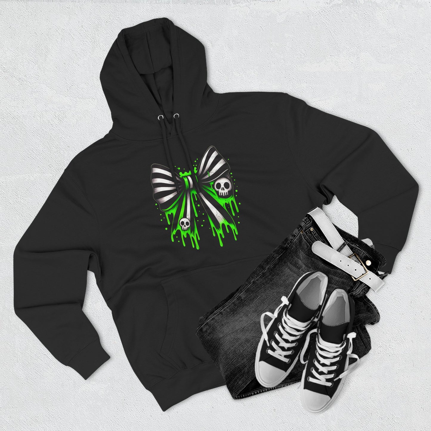 Beetlejuice Inspired Design Fleece Hoodie