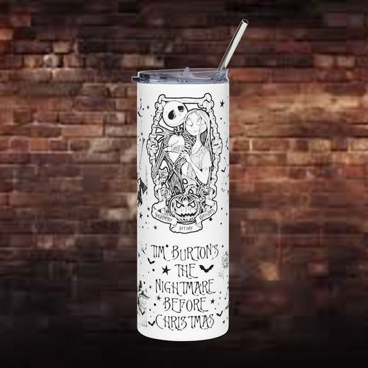 Nightmare Before Christmas inspired Stainless Steel Tumbler, 20oz
