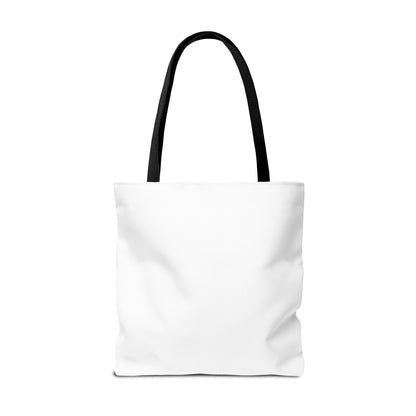 Horror Icons Panel Tote Bag — Black & White Slasher Character Collage
