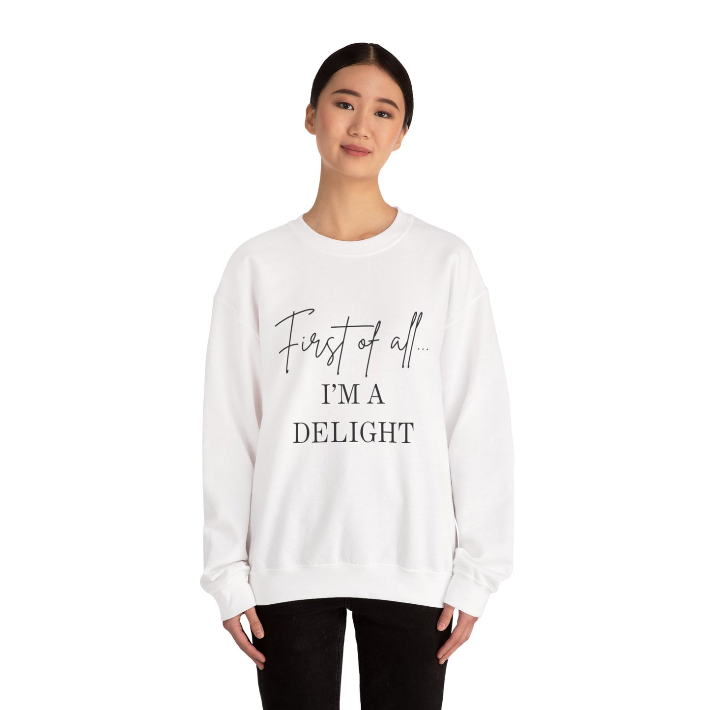 First of all… I’m a Delight Cozy Graphic Pullover