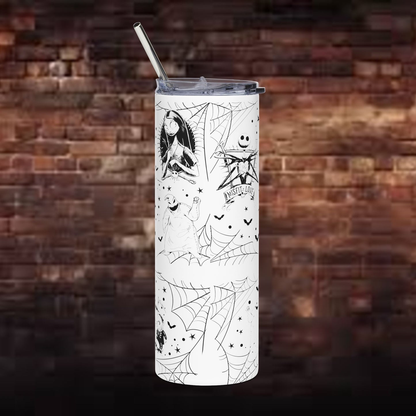 Nightmare Before Christmas inspired Stainless Steel Tumbler, 20oz