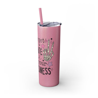 Tumbler with Straw - Mind Ya Business Design, 20oz